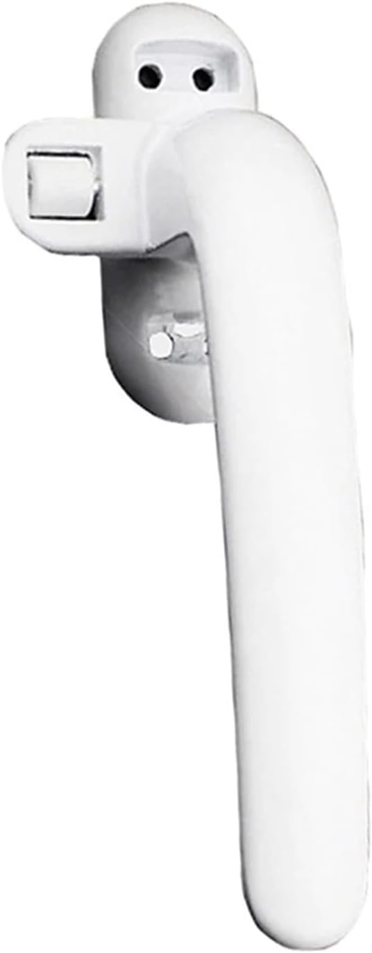 Aluminum Alloy Universal Window and Door Sash Lock – Safety Lever Handle Latch for Casement and Sliding Applications(White Left)