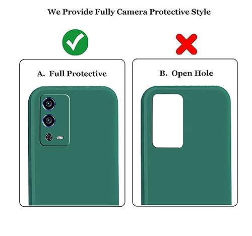 Image of A rtistque Liquid TPU Silicone Matte Shockproof Flexible with Camera Protection Soft Back Cover Case for Oppo A55 - Dark Green