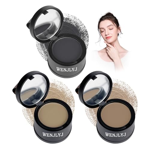 Root Cover Up Hair Loss Concealer - Hairline Shadow Powder for Touch-Ups and Toppers, 3PCS (Dark Coffee, Light Coffee, Black)