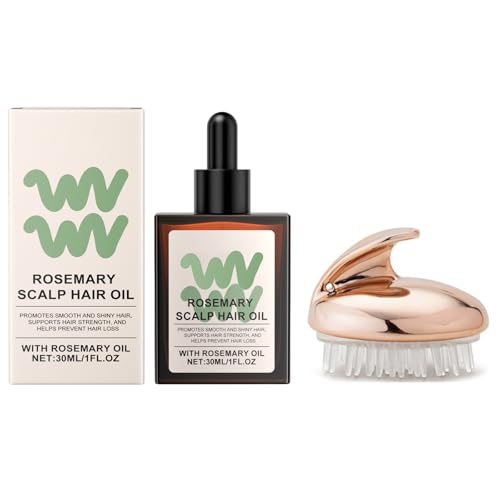 Bonding Oil+Peigne de massage - Huile capillaire légère sans silicone - Huile hydratante pour cheveux bouclés - Soin de barbe non gras, Les cheveux de la...