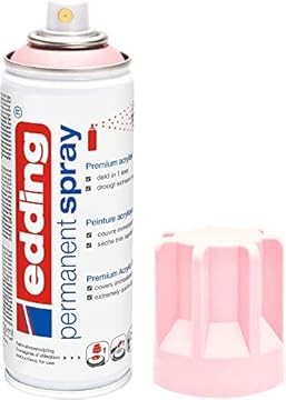 edding 5200 permanent spray - pastel rose matt - 200 ml - acrylic paint for painting and decorating glass, metal, wood, ceramic, plastic, canvas - aerosol spray, acrylic spray, paint spray