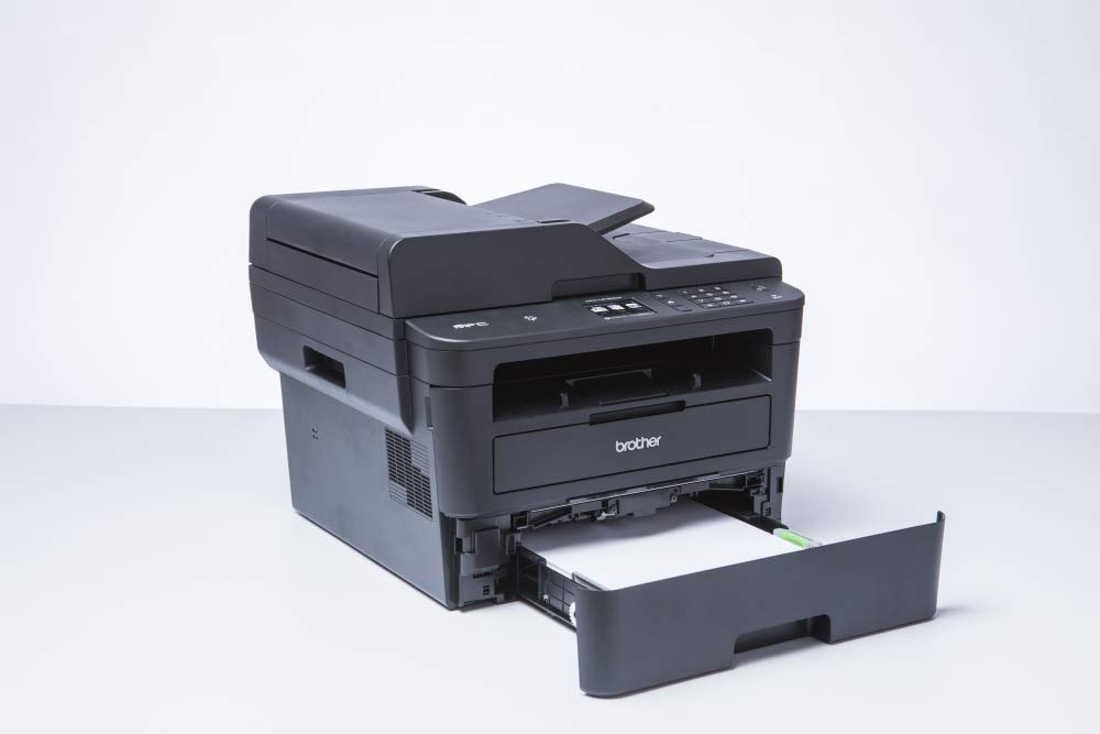 Brother MFC-L2750DW Stampante Multifunzione Laser 4 in 1 Bianco e Nero, Velocità di Stampa 34 ppm, Scheda di Rete Cablata, Wi-Fi, NFC, Fronte-Retro Automatico, ADF da 50 Fogli, Display Touchscreen