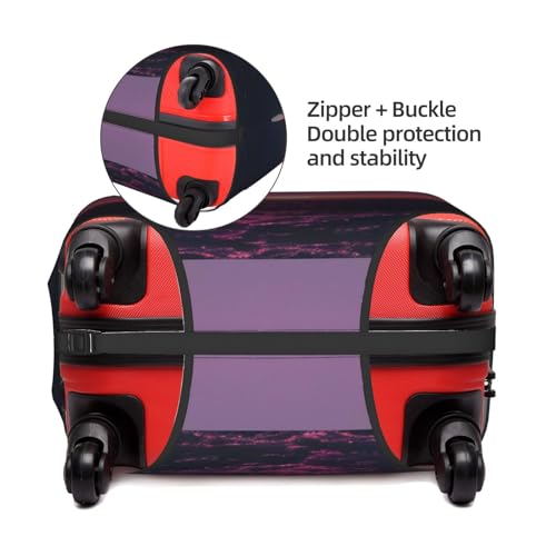Yanyu Bright Moon at Sea Hippie Print Universal Suitcase Cover Elastic Washable Travel Luggage Protector Adult Luggage4