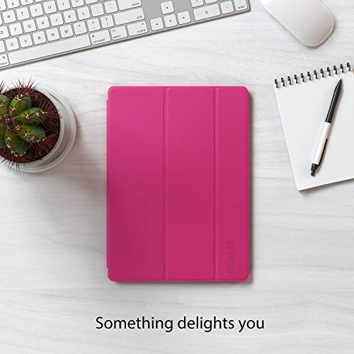 Ipad Air 2 Case, Roartz Magenta Slim Fit Smart Rubber Coated Folio Case Hard Shell Cover Light-Weight Auto Wake/Sleep For Apple Ipad Air 2Nd Generation A1566/A1567 Retina Display #TOP6