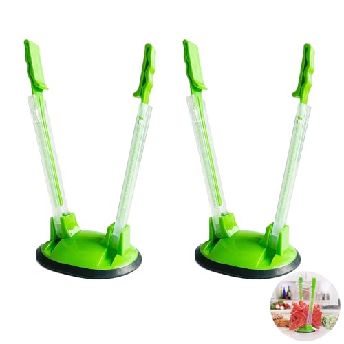 2 Pcs Freezer Bag Stand Plastic Baggy Racks Baggy Rack Holder for Food Prep Bag Reusable Bag Holder for Plastic Bags for Food Storage(Green)