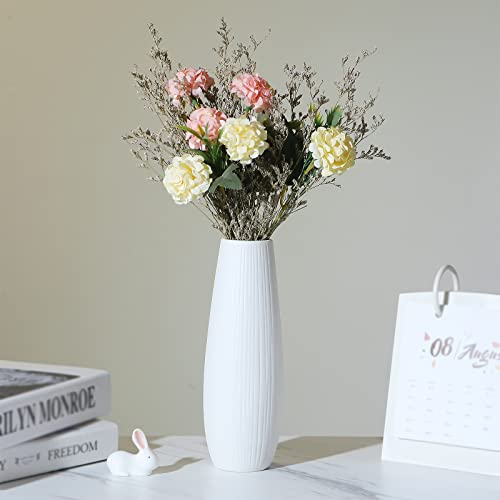 Akuneic White Ceramic Vase, Vases For Home Decor, Living Room, Mantel, Table Decoration, Ideal Housewarming Gifts, Set Of 3 #TOP4