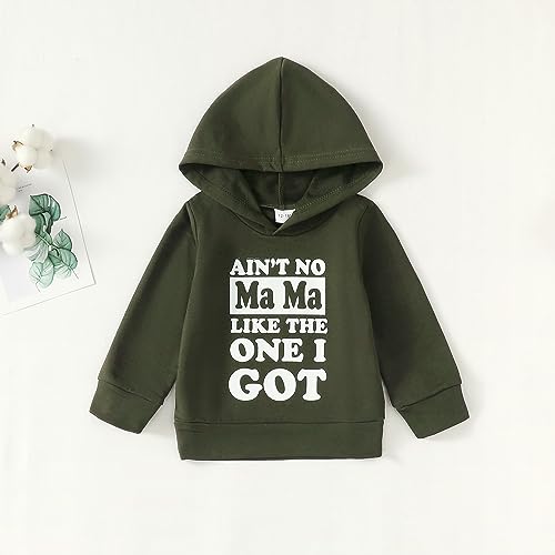 Image of Toddler Boy Clothes Baby Boy Outfit Letter Prints Hoodies Top Ripped Jeans Cute Boys Clothing Set Fall Winter