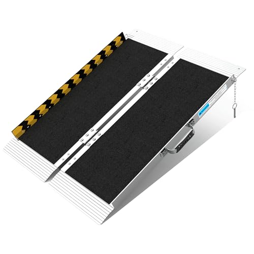 3FT Foldable Aluminum Wheelchair Ramp Non-Slip 600LBS