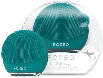 FOREO LUNA 4 go Facial Cleansing Brush & Firming Face Massager, Evergreen