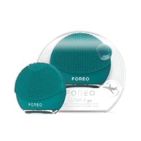 FOREO Luna 4 go Facial Cleansing Brush & Firming Face Massager - Premium Face Brush - Enhances Absorption of Skin Care Products - Simple Face Care Travel Accessories - All Skin Types - Evergreen