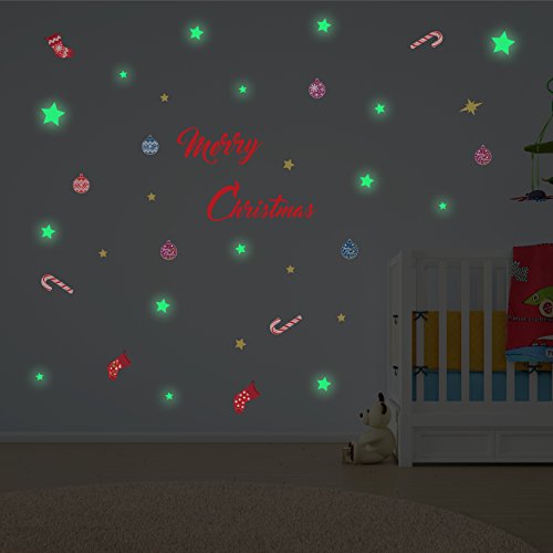 Christmas Decorations Sale Clearance Peel and Stick Wall Stickers Xmas Gift Living Room Bedroom Home Christmas Decor DIY Art (Bubbles Candy)