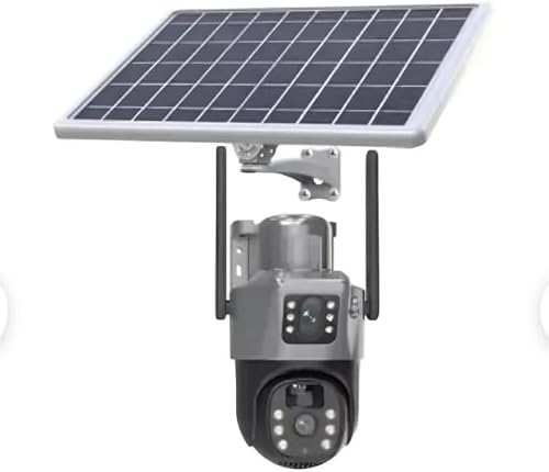 4G Rotational solar powered dual lens cctv camera