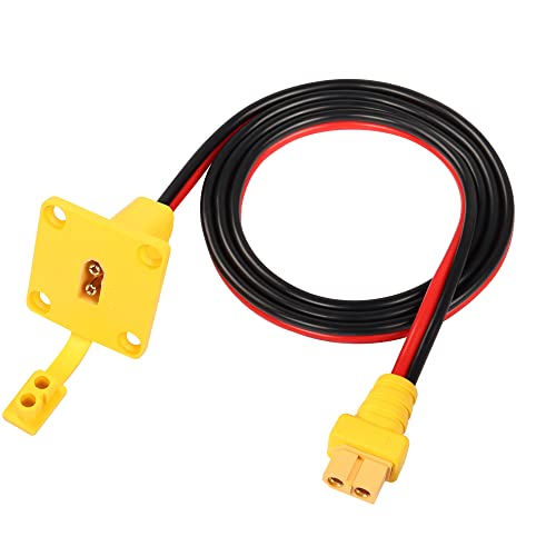 Adaptador XT60 con cable de panel montaje 12AWG para batería LiPo panel solar y monitor FPV