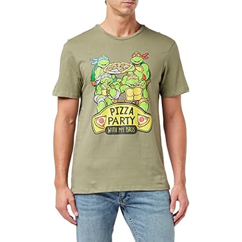 Tortues Ninja Men's Metmntdts021 T-Shirt, Khaki, M Cover