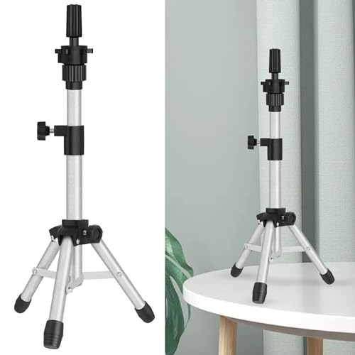 ZQIAN BEAUTY 25 Inch Wig Stand Tripod, Adjustable Mannequin Head Stand, Wig Head Stand for Training Heads And Canvas Block Head (Mannequin Head Not Included)