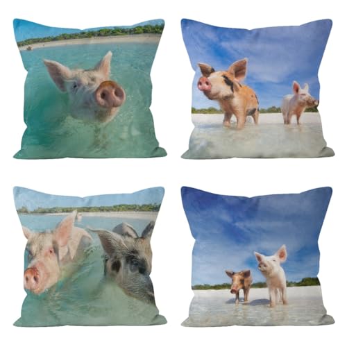 Linge housses de coussin 50x50cm multicolore taie oreiller lin coton CEVAN