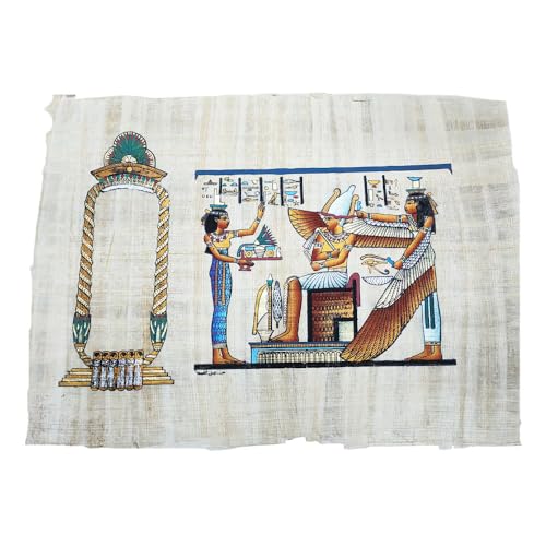 Papyrus égyptien authentique personnalisé en hiéroglyphes avec peinture dieu Osiris Égypte