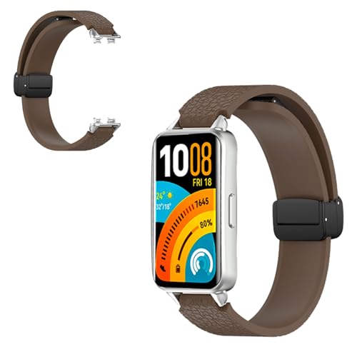 [SpinoArmor] For HUAWEI Band 11 / Band 11 Pro �o���h ���Ύ� �V���R���o���h ���C�`�� �}�O�l�b�g�� �����p�x���g ���G��ǂ� �h�� �h�� �_�� �y�� �t�B�b�g�� �����ȒP �X�|�[�c�Ή��i�u���E���j