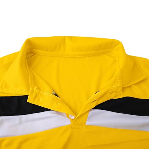 Cambkatl Color Block Dress Shirts for Men 2025 Long Sleeve Stretch Business Casual Button Up Lapel Golf Tennis Shirts4