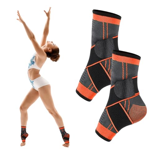 CIATBYYJ 1 paire de chevillères professionnelles avec fermeture , chevillère pour enfant, unisexe, orange taille M