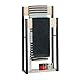 Relaxdays Handtuchhalter stehend, U-Design, 2 Ablagen, Handtuchständer Bad, HxBxT: 86 x 45 x 19 cm, Holz + Stahl, natur