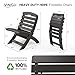 VINGLI Portable Adirondack Chairs Set of 2, Folding Plastic Adirondack Chair for All Weathers, Outdoor Fire Pit Chairs for Patio Poolside Porch Beach, Capacity 350 LBS, Black