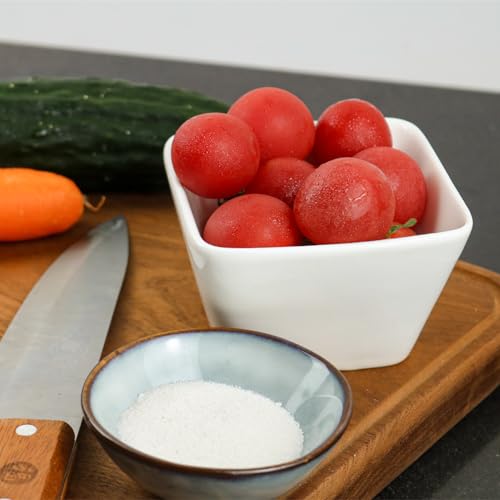 Iyulania I-US-10OZ CERAMIC BOWL SET-4 Porcelain Small Bowls Set Of 4, 10 Oz Deep Square Bowls thumb #3