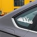 ANFTDCO Snow Mountain Tree Car Sticker, Mountains Forest Graphic Vehicle Trunk Tailgate Badge Decal, Automotive Exterior Window Decoration Sticker, Universal for SUV Automobile Truck (White)
