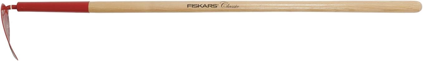 Amazon Crazy 🔥 Deals Fiskars Potato Hoe, Length: 124 cm, Steel Head/Stainless Ash Wood Handle, Red, Classic, 1003709