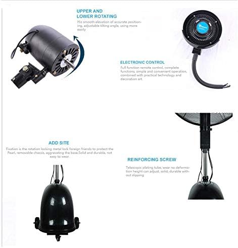 Miniatura 6 de HayWHNKN Ventilador de nebulización de 40L Ventilador eléctrico de pulverización industrial Ventilador humidificador Ventilador de piso de pie al