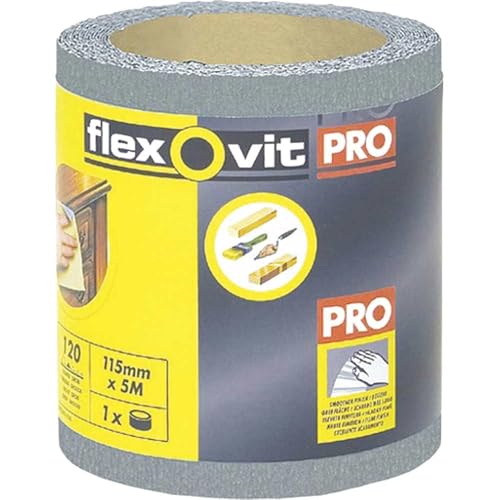 Flexovit flv26417 rouleaux de papier sable abrasif universel