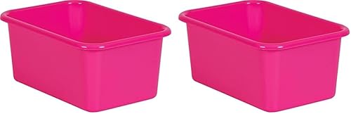 Teacher Created Resources Papelera pequeña de plástico rosa, 1 unidad (paquete de 2) disponible en Yaxa Mexico