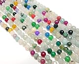Perles d'agate mélangées de couleurs (Les couleurs peuvent différer de la photo)