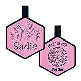 Besties Pets QR Code Wildflower Customized Silicone Pet ID Name Tags for Collars - Silent and Jingle Free - Ships Fast from California- Custom Designs for Dogs and Cats - Personalized - Laser Engraved