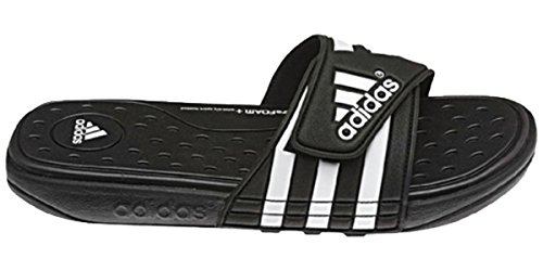 adidas Unisex Adissage Cloudfoam Slides Sandal, Black/White/Black, 8 US Men