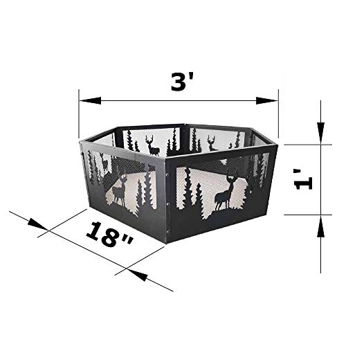 Mtb Backyard 36 Inch Wildlife Fire Ring Fire Pit Campfire Ring Wood-Burning Firepit Ring #TOP2