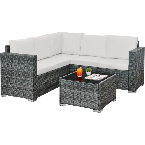 Image of rattanstar 5 Seater Rattan Garden Furniture Sets, Outdoor Corner Sofa Set