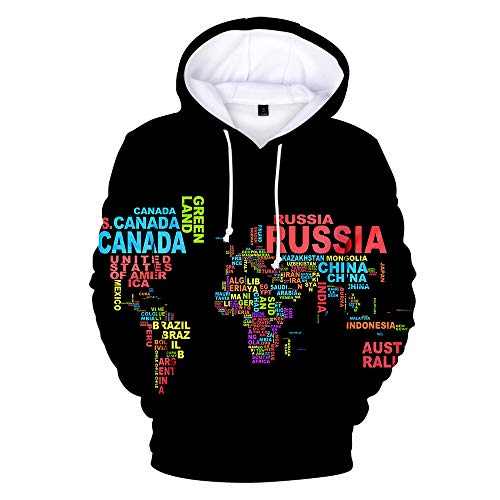 Khugiu World Map 3D Printed Hoodies Hooded Sweatshirt Men Women Oversized Hoodie Harajuku Pullover Coats Ah1110432S Xl #TOP2