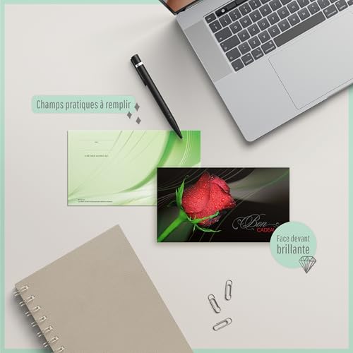 25 bons cadeaux à remplir POS BON solution de billetterie pour commerçants et boutiques