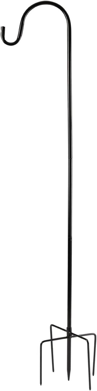 EXCMARK Shepherd Hook 42.5 inch extendable Outdoor use for Hanging Bird feeders/Solar Lights/Mason Jars/Flower Baskets, Shepards Hooks for Outdoor Bird Feeder Pole.