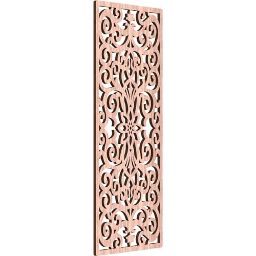 Image of Buel Decorative Pierced Fretwork Wood Wall Panels, 13 3 /8 inchW x 34 3 /8 inchH x 3 /8 inchT, Walnut