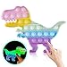 Skisneostype Push Bubble Poppet Fidget Toy, Fluoreszierend Dinosaurier Popet Spielzeug, Figetttoys, Antistress Plopper Spielzeug, Sensory Squeeze Toys für Menschen mit ADHS oder Autismus