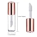 Wholesale Rose Gold Clear Mini Plastic Empty Lip Gloss Tube Makeup Lip Balm Bottle Container With Rubber Inserts （12PCS）