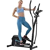 Merax Magnetic Elliptical Trainer Machine Upright Exercise Bike Cardio Workout Fitness Machine for Home Gym