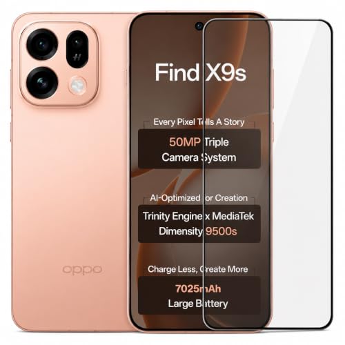 Image of Military-Grade Tempered Glass Screen Protector Compatible for Oppo Find X9s / Find X9 with Edge to Edge Coverage and Easy Self Installation Kit