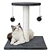 rabbitgoo Poste Rascador para Gatos, Rascador para Gatos de Altitud 43CM, Torre Pequeña con Percha de Sisal y Felpa Y Bola Juguete Colgante, Poste para Gato Escalar & Descansar, Gris Oscuro