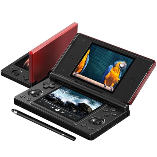 RgAmbernic RG DS Android 14 System Flip Handheld Game Console Anbernic RG DS Dual Screen 4 inch resolution 640 * 480 OCA Full Touch Screen Built-in Hall Chip 4000mAh