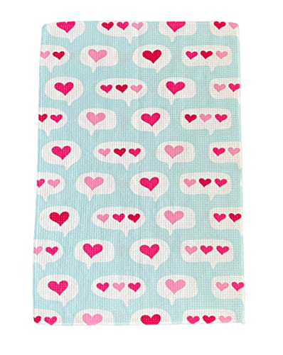 Desert Aqua 2 Pack || Not Your Ordinary Kitchen Towels || Dish Towels || Tea Towels || Waffle Weave Microfiber || Designer Prints || Highly Absorbent || Hanging Hook (Valentine) #TOP3
