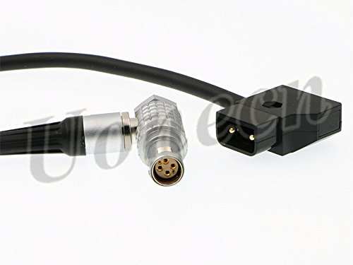 Uonecn Anton Battery Red Epic Scarlet Right Angle 1B 6 pin Female to DTap Power Cable for Red Scarlet Epic Camera.