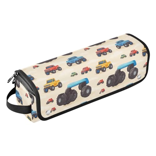 Bolsa de viaje resistente al calor Monster Truck Style Marble para herramientas de cabello como planchas y rizadores, organizador portátil miniatura 1